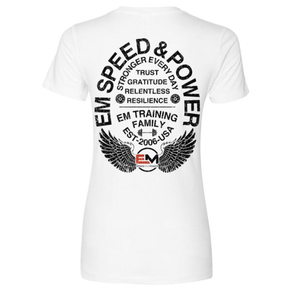 FAMILY GIVES YOU WINGS - WOMEN'S FITTED T-SHIRT - $N963T7$ Thumbnail